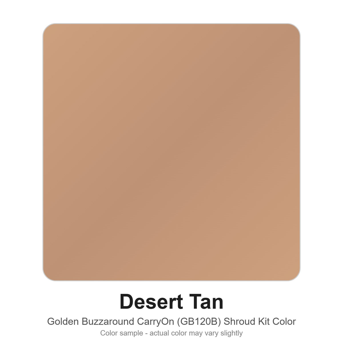 Desert Tan color sample for the Golden Buzzaround CarryOn GB120B shroud kit (MBA-0032)