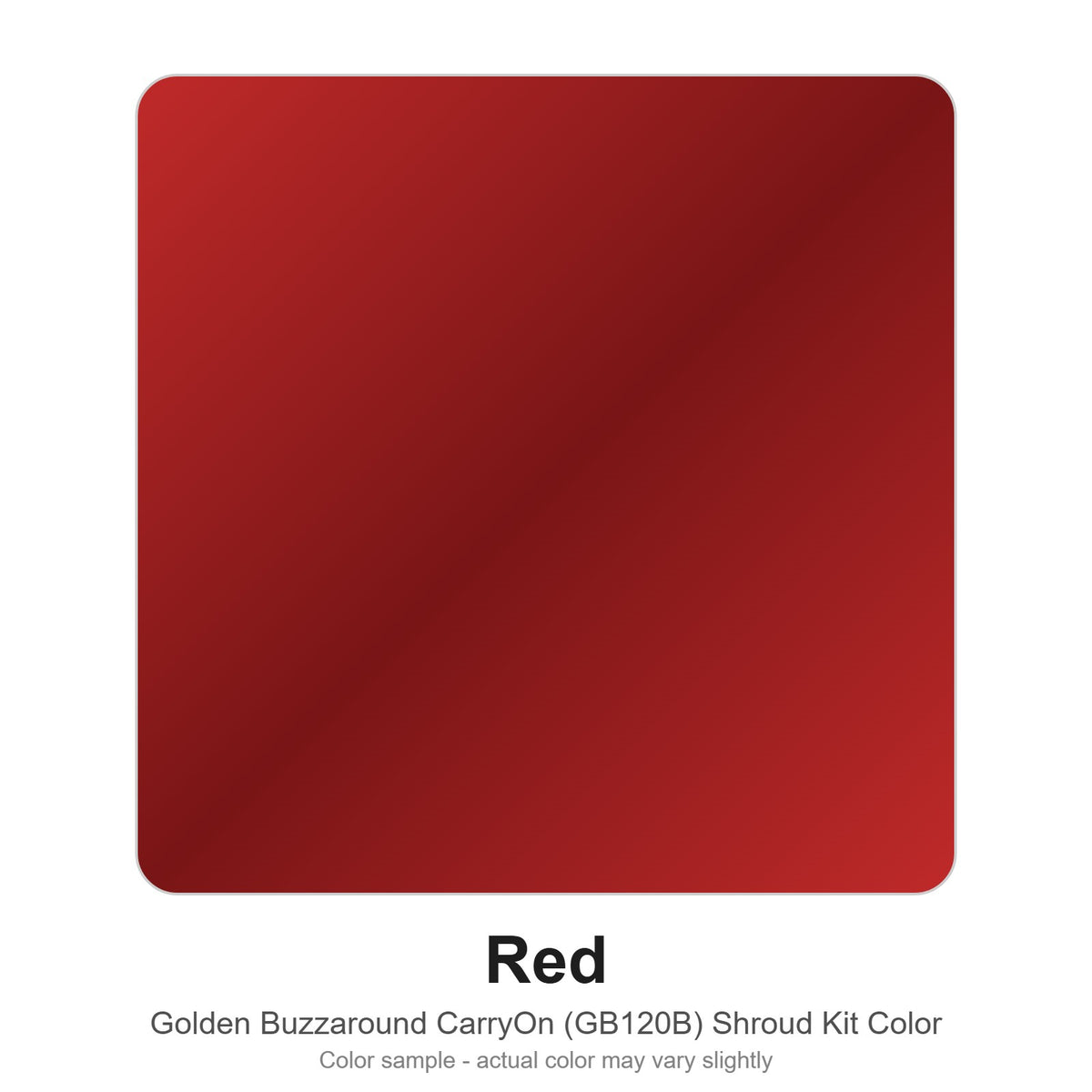 Red color sample for the Golden Buzzaround CarryOn GB120B shroud kit (MBA-0037)