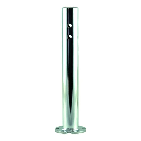 4-Position Upper Seat Post for Go-Go, Pride, and Jazzy Mobility Scooters and Power Chairs, featuring a polished chrome finish with four top notches and two bottom pin holes for adjustable seating.
