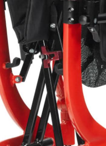 Nitro Duet Dual Function Transport Wheelchair and Rollator Rolling Walker, Red