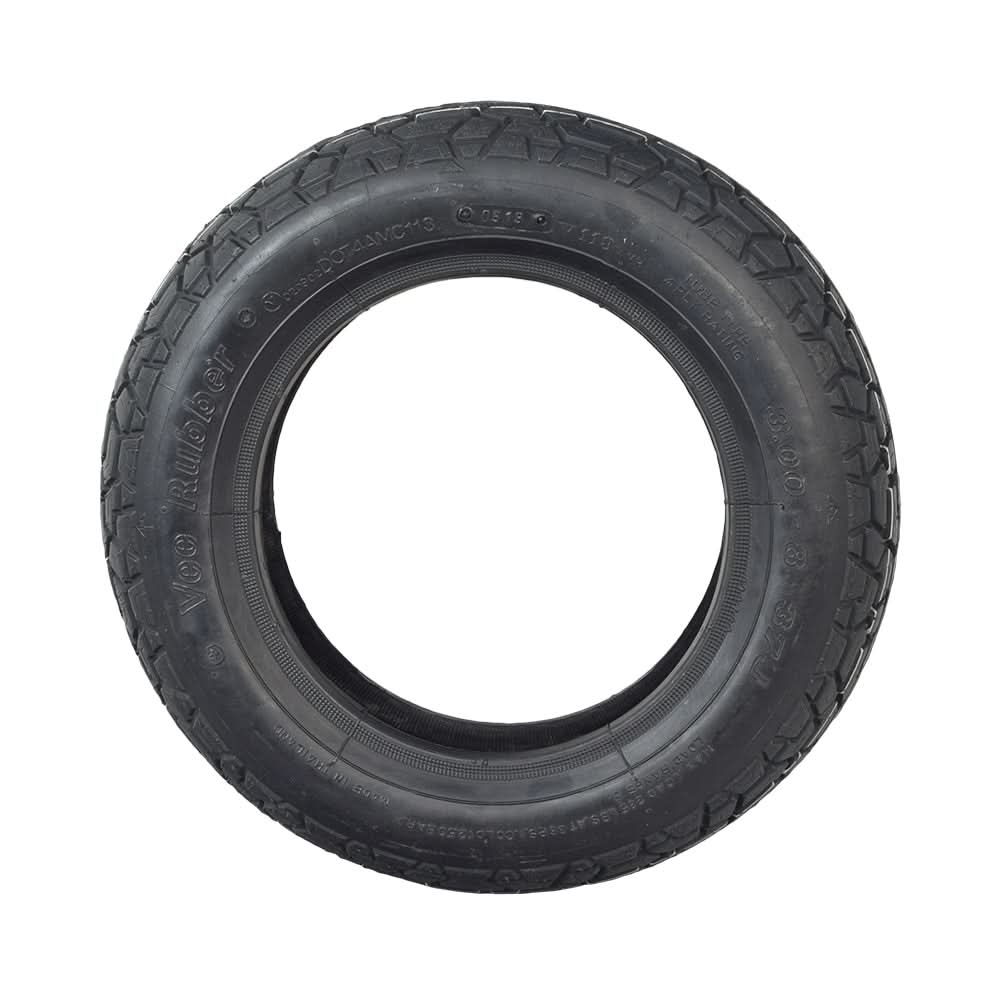3.00-8 Black Front Tire for the Heartway Royale 4D (PF7D) Scooter, featuring the V1134 tread pattern, designed for year-round, all-weather riding, displayed against a white background.