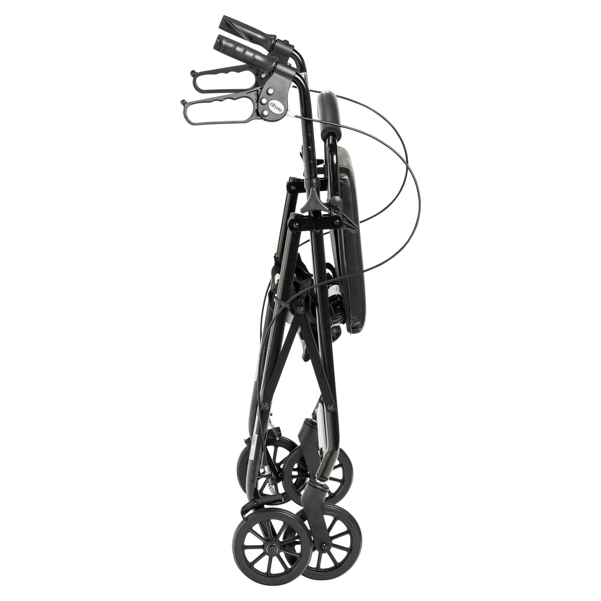 Rollator Rolling Walker with 6" Wheels, Fold Up Removable Back Support and Padded Seat