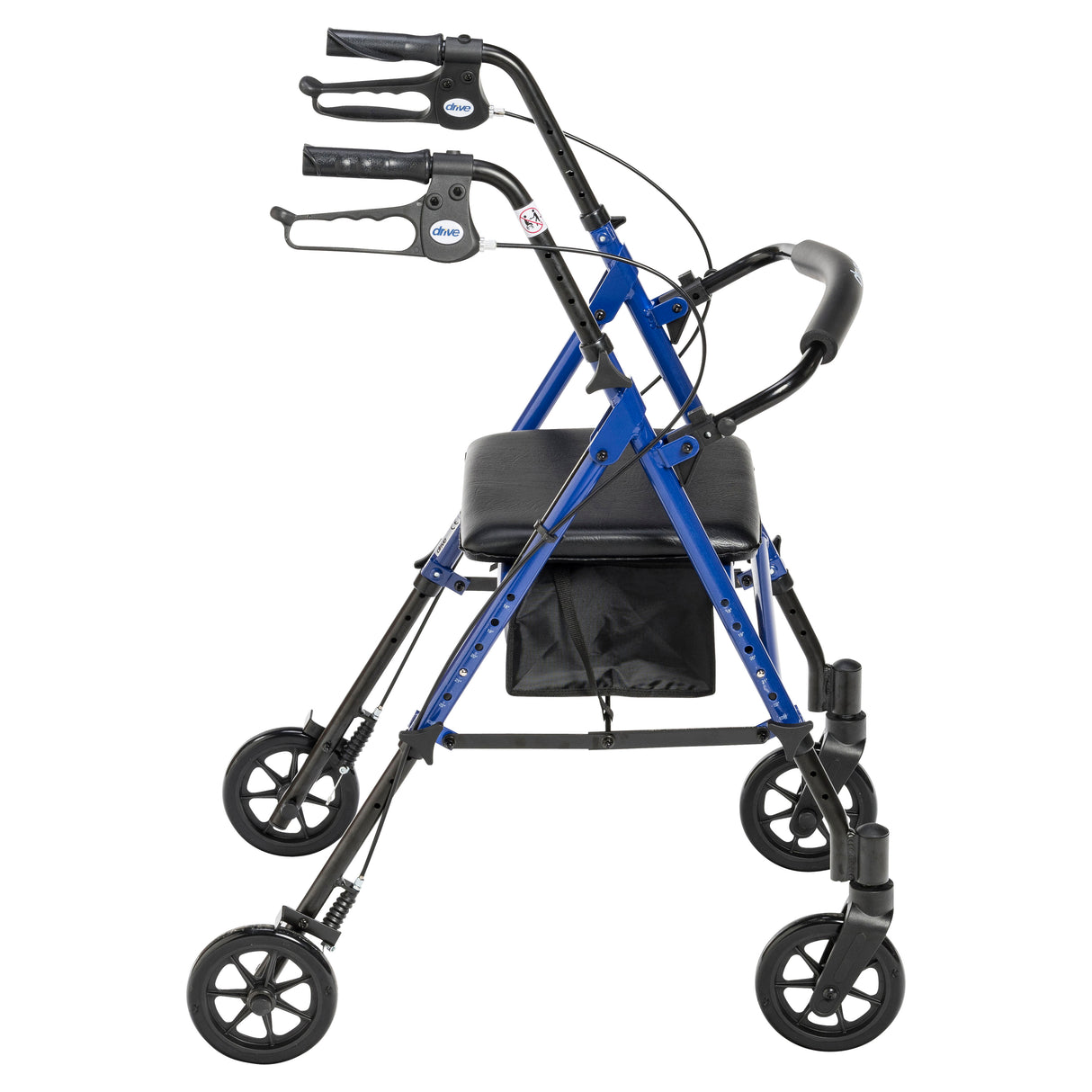 Adjustable Height Rollator Rolling Walker with 6" Wheels