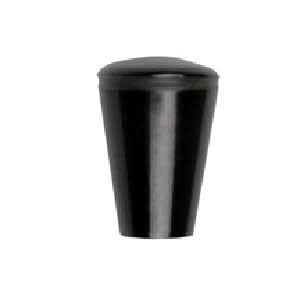Conical Joystick Knob for 1/4 Shaft P&G Models shown as a black plastic cup with a lid, resembling a shaker, designed to fit specific joystick shafts.