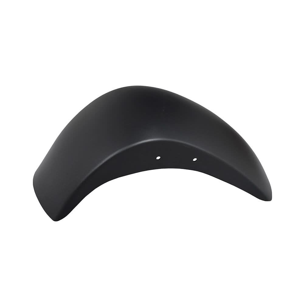 Black Front Fender for the Coleman RB100 105cc Mini Bike, showcasing a matte finish with multiple holes, designed as a durable and affordable replacement part for worn or damaged mini bike fenders.
