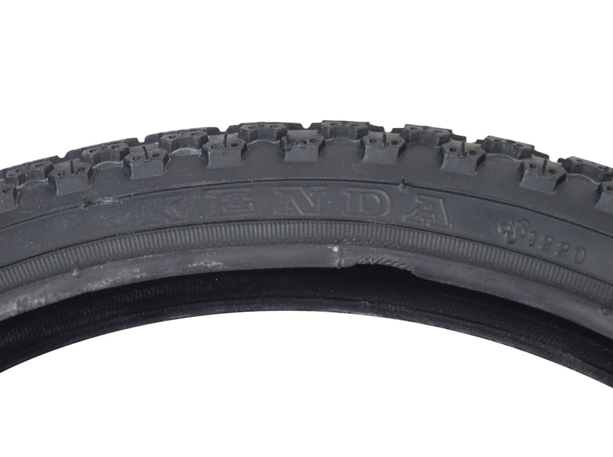 Close-up of the 16x1.75 MX3 Bicycle Tire from Sunlite, highlighting its detailed tread pattern and sturdy synthetic rubber material, ideal for replacing old bike tires.