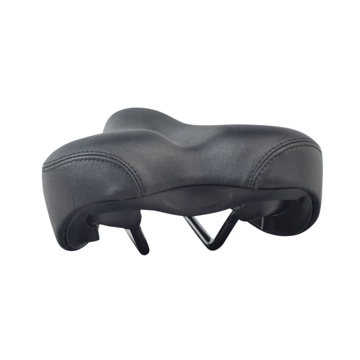 Replacement Seat for the ANCHEER 26 350W Electric Mountain Bike, featuring a padded black street-style design with a comfortable shape and steel rails, shown in close-up against a white background.