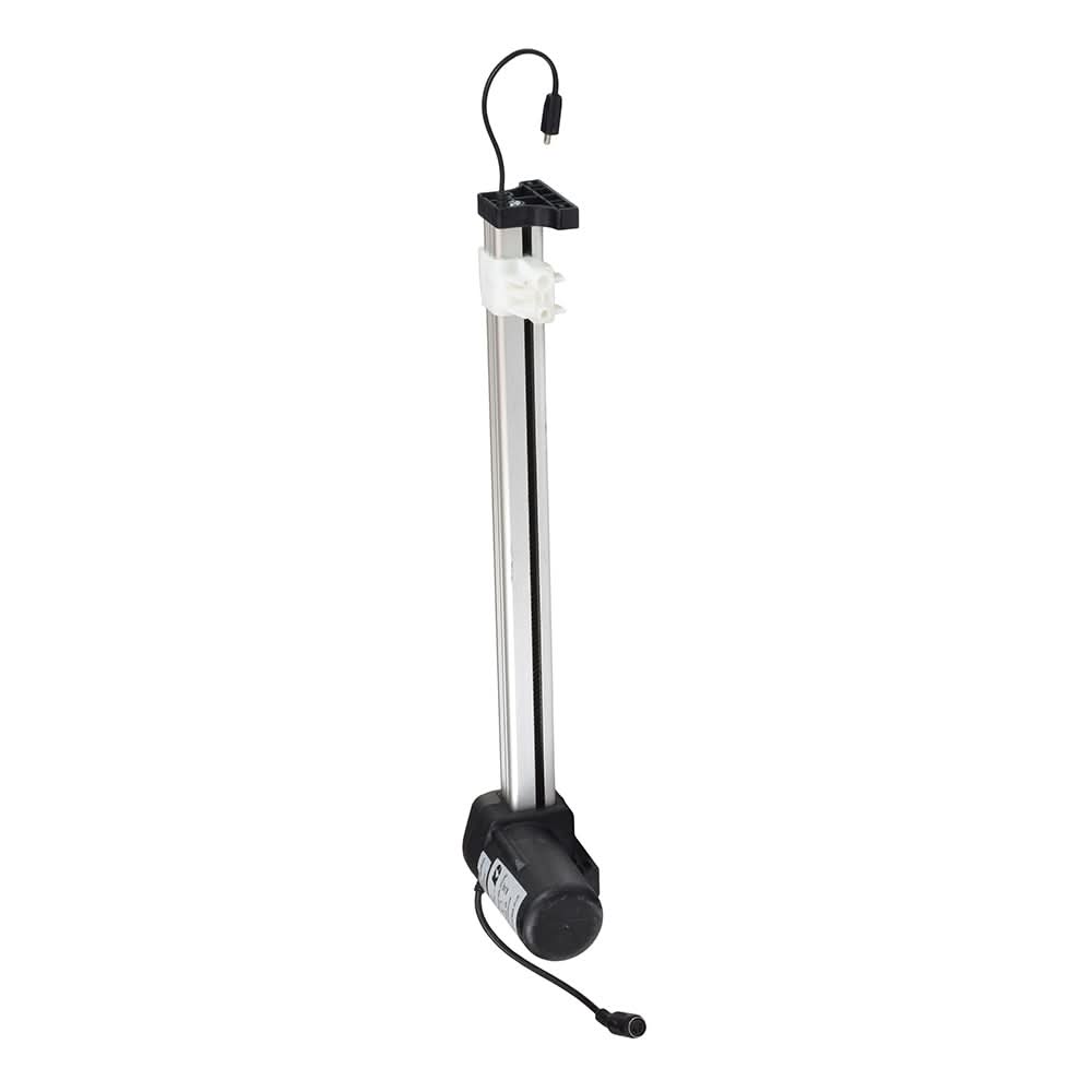 KD Motor for Lift Chairs (KDPT005), featuring a black and white pole with a black cord, close-up views of a metal object, and connectors. Suitable for Ashley, Drive, HTL, Restwell, and more.