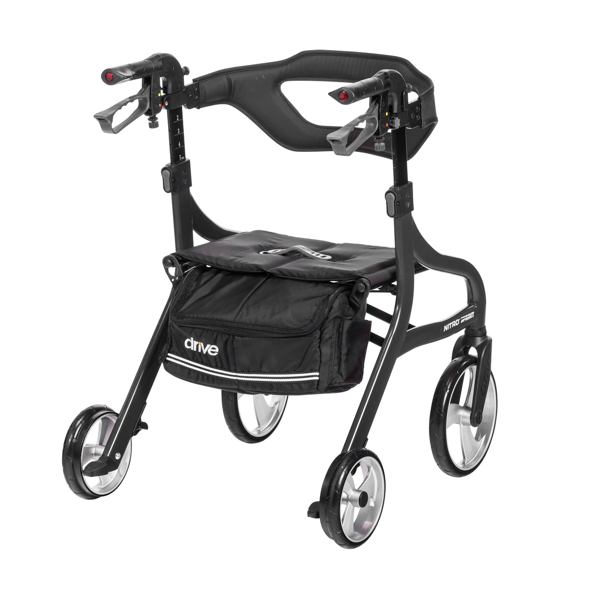 Nitro Sprint Rollator Rolling Walker, Hemi Height