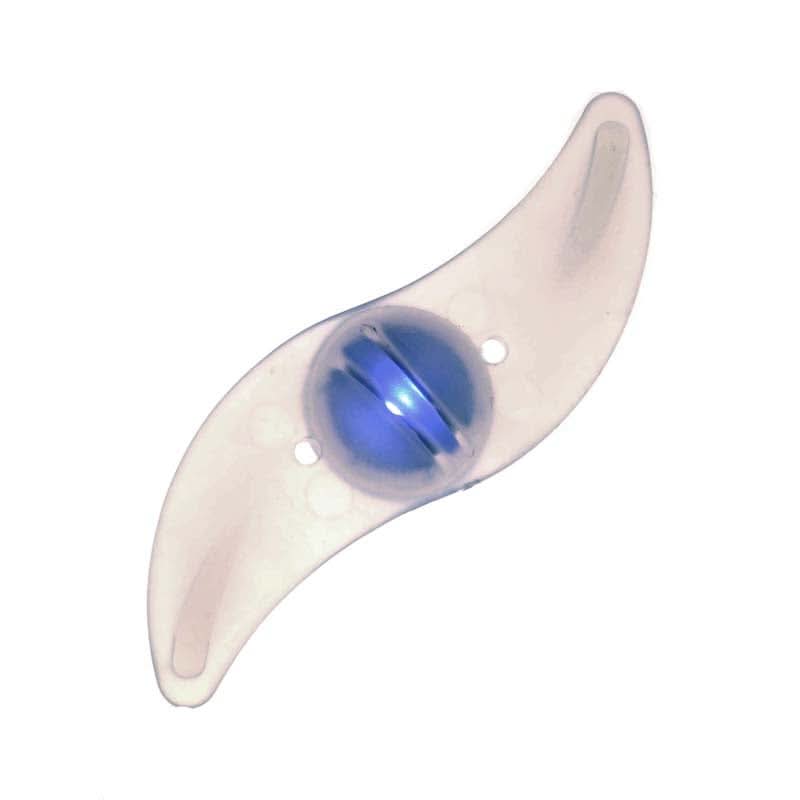 LED Spoke Light for Bikes & Scooters featuring a blue ball in a clear plastic casing, designed for easy attachment to bike or scooter spokes to enhance visibility and style.