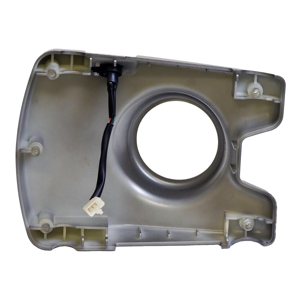 Lower Console Cover for the ActiveCare Osprey 4410, featuring a built-in battery charging port, with visible wires and a central circular hole, shown in a close-up view.