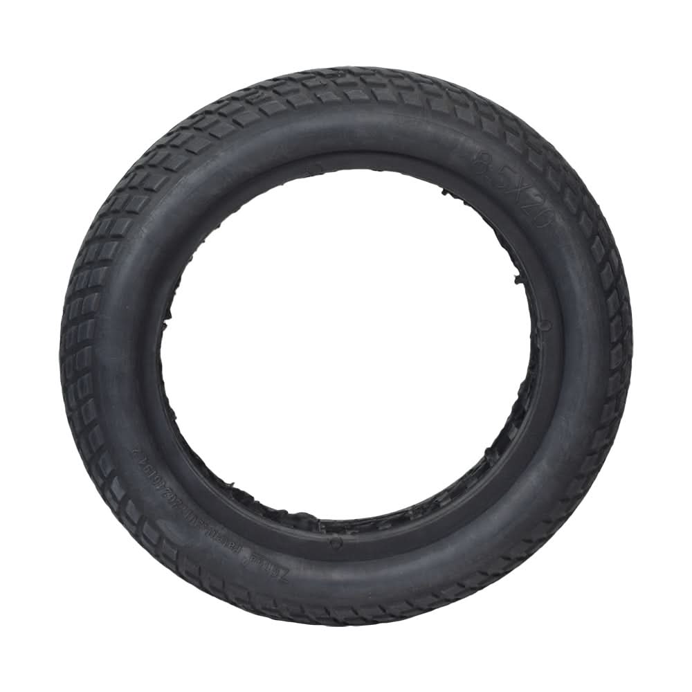 8.5x20 Shock Absorber Solid Tire for Hiboy® S2 & S2R Electric Scooters, showcasing intricate tread design and central hole, designed to reduce vibrations and enhance ride comfort.