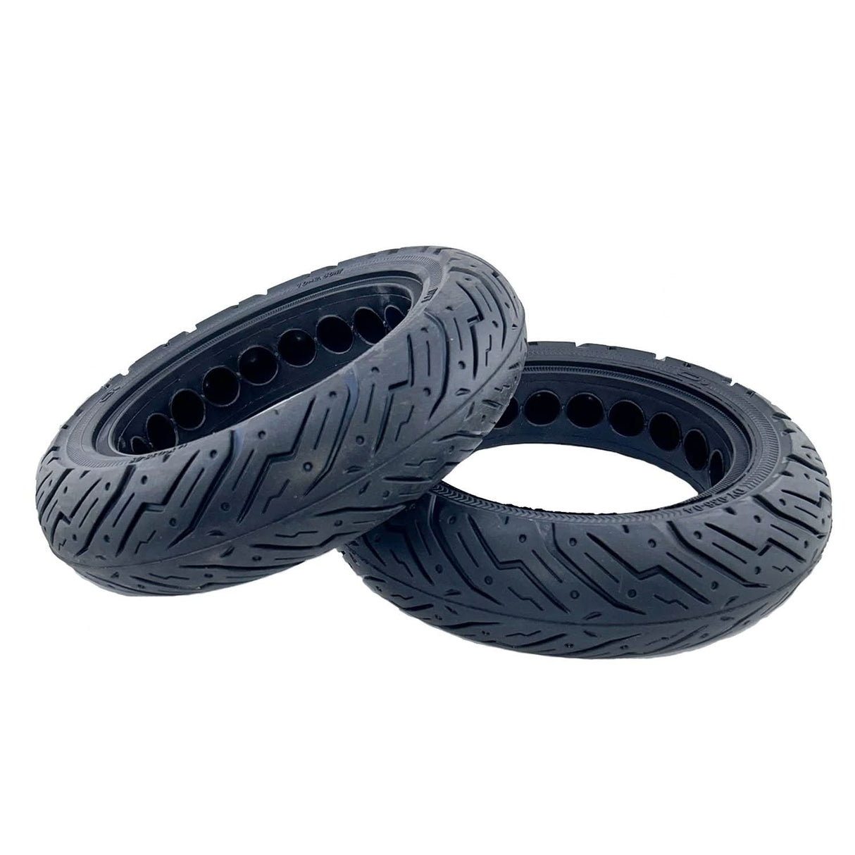 Solid 10"x 2.50" Tire with DY-036-01 Tread for the Ninebot Max G30 Scooter (Set of 2)