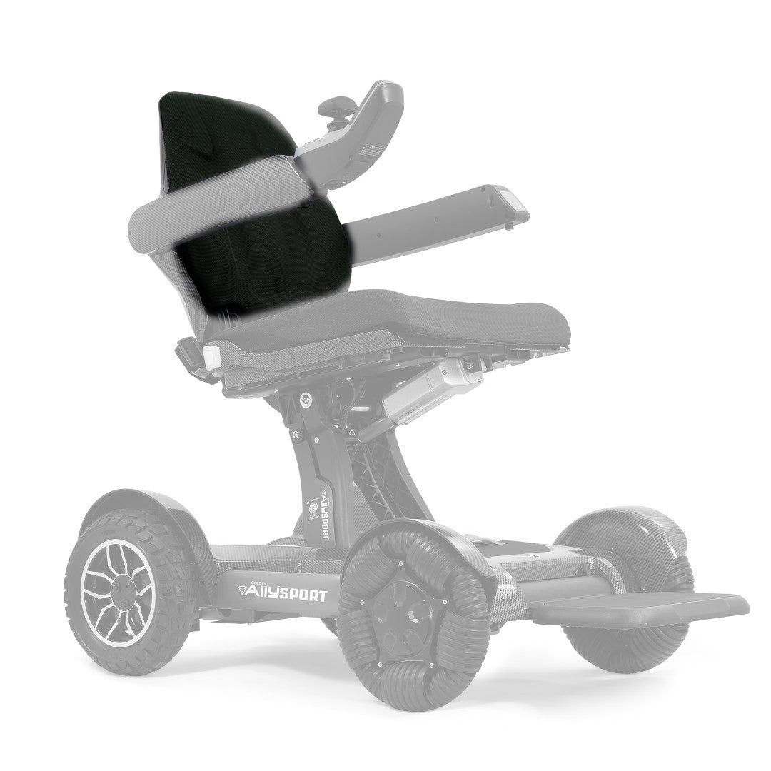 MBS-0038 black seat back cushion shown in color on the Golden Ally Sport GP305, rest of the chair greyed out