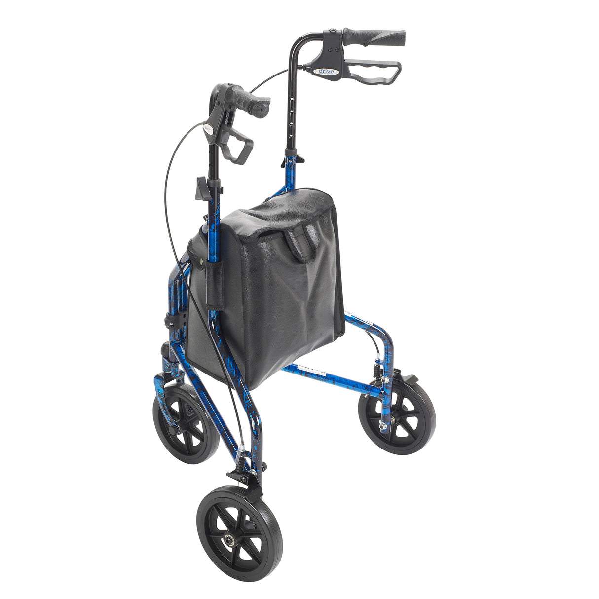 3 Wheel Rollator Rolling Walker with Basket Tray and Pouch