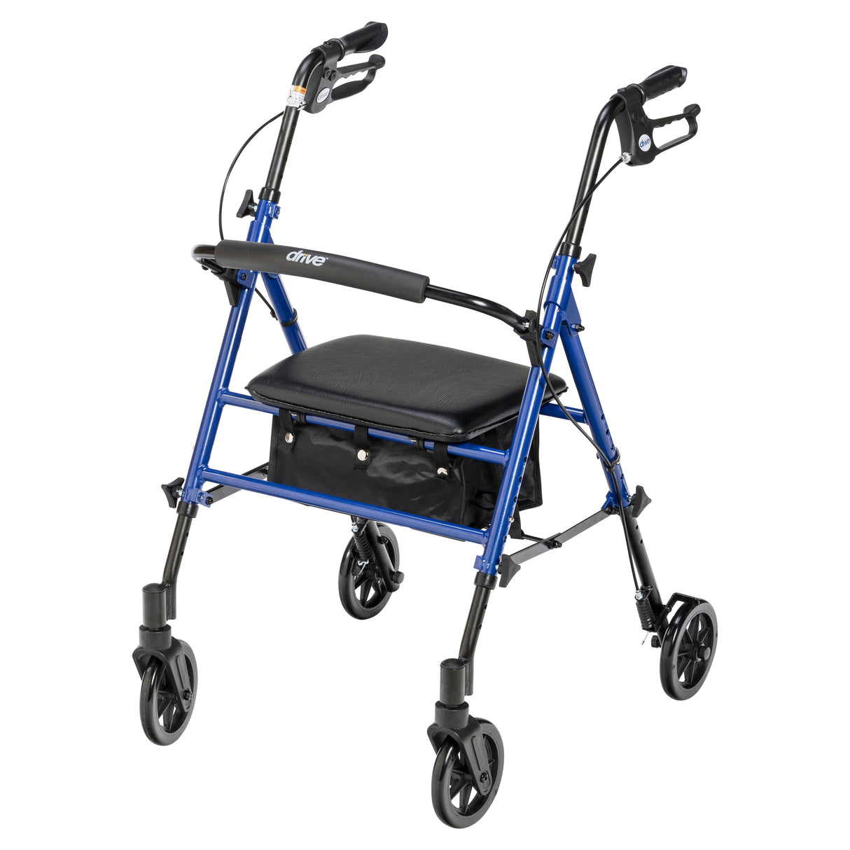 Adjustable Height Rollator Rolling Walker with 6" Wheels