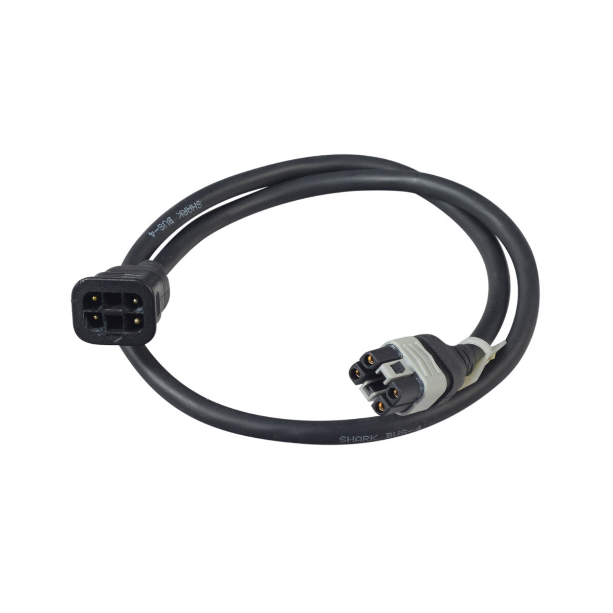 640mm Dynamic Bus Cable for Jazzy Power Chairs, featuring one male and one female black connector, designed for connection between the joystick bus cable and control module.