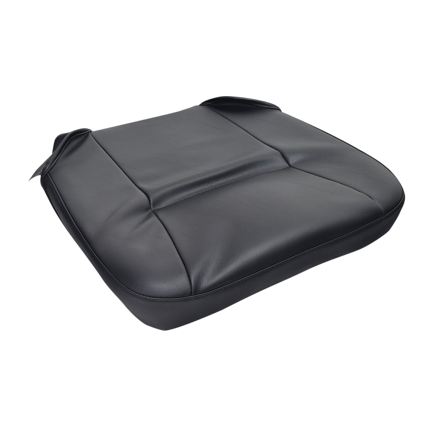 Black Vinyl Seat Base for Go-Go and Pride Revo (SC60/SC63/SC64) Mobility Scooters, showing a close-up of the black vinyl cushion with foam insert included.