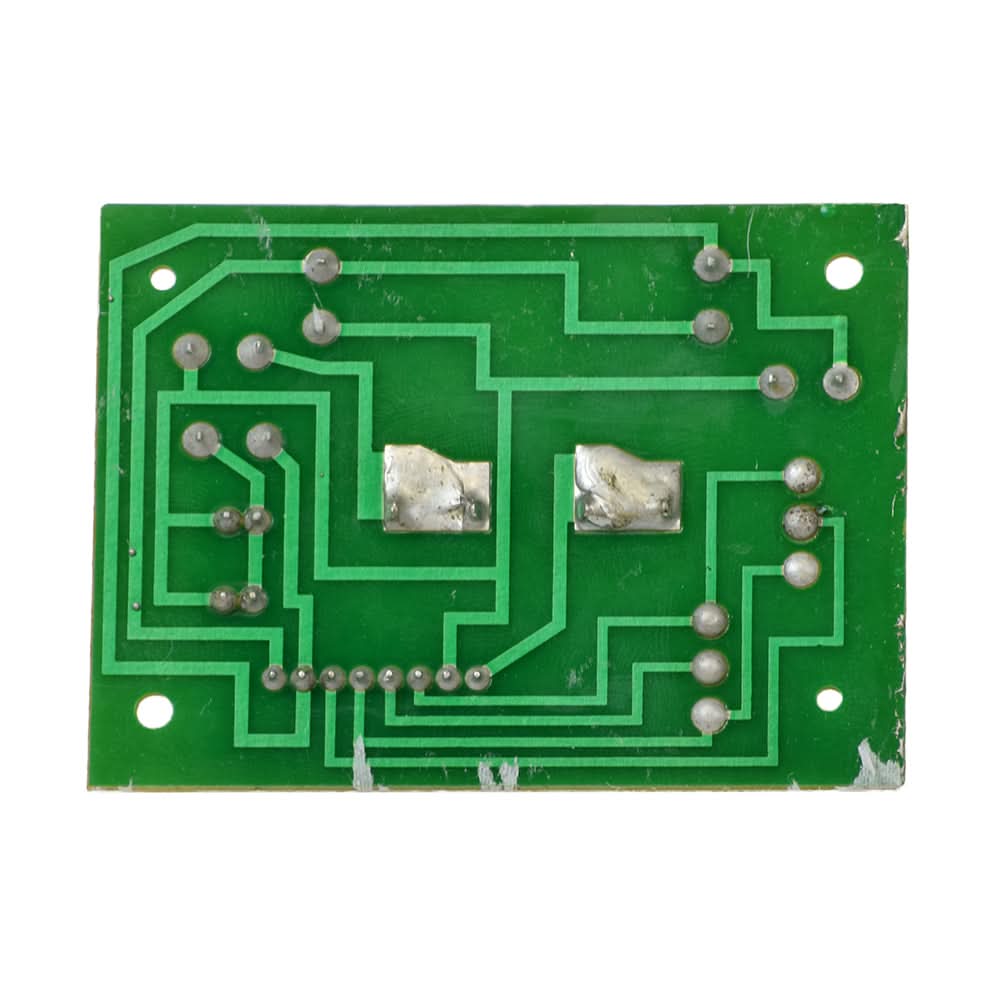 PCB Console Board for the Pride Dart (SC51) and Sonic (SC50, SC52) Scooters featuring a green circuit board with visible silver and gray dots, and intricate silver and green lines.