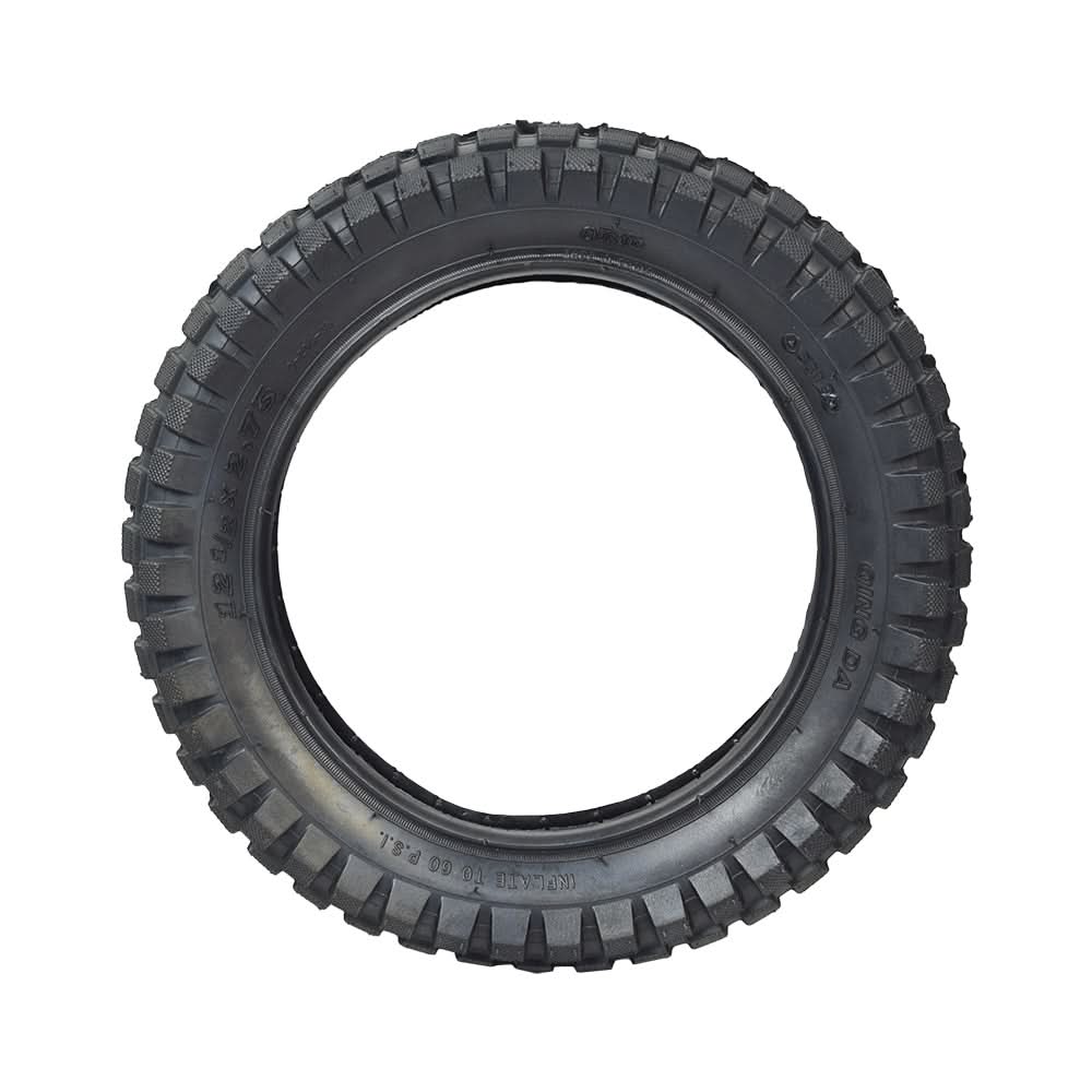 12-1/2x2.75 Dirt Bike Tire with KF824 Knobby Tread for Razor MX350 & MX400 Dirt Bikes, featuring deep tread patterns, displayed on a white background.