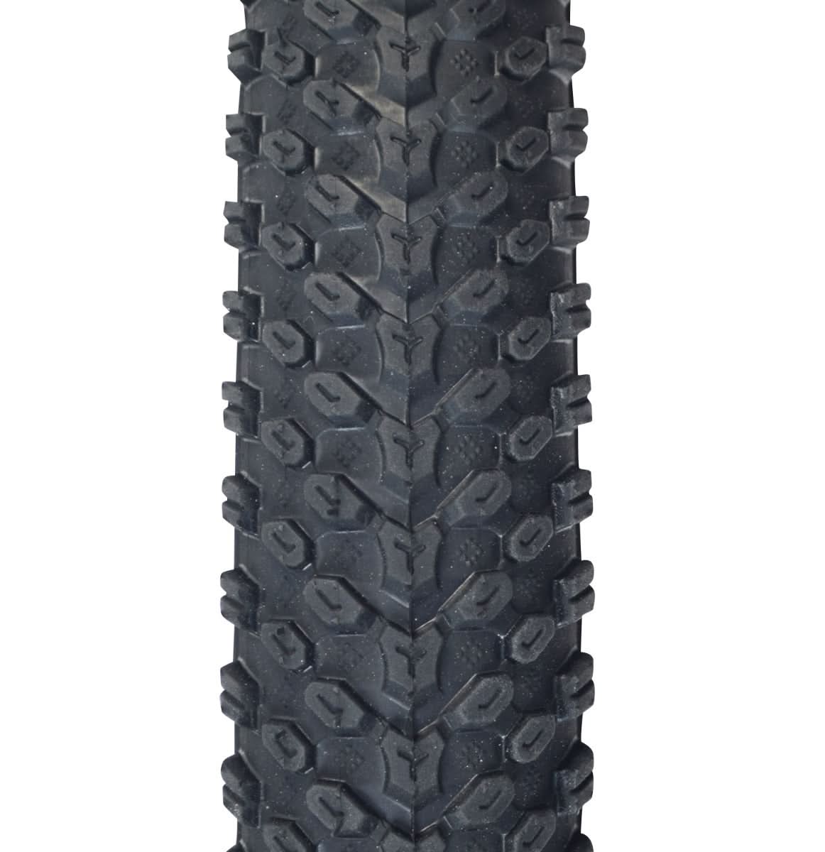 Close-up of the 14x2.125 Knobby Tire for the Gyroor C3 Electric Bike, showcasing its detailed knobby tread pattern for superior traction on various terrains.