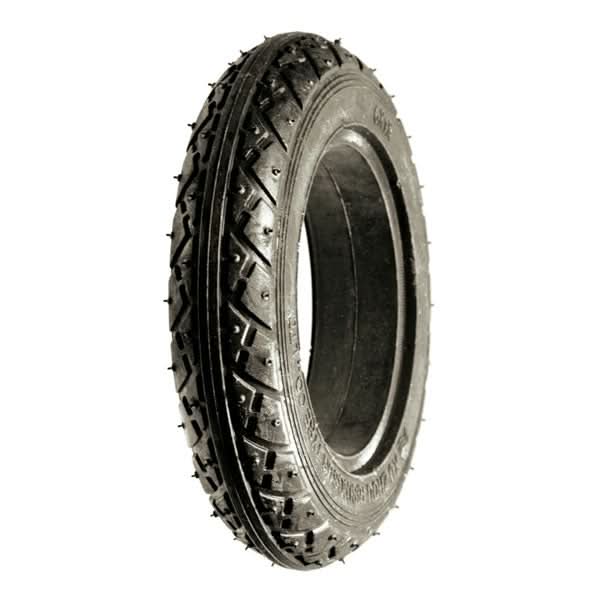 6 x 1-1/4 Solid Tire for eZip and IZIP scooters, featuring a close-up of its spiked tread pattern for enhanced grip.
