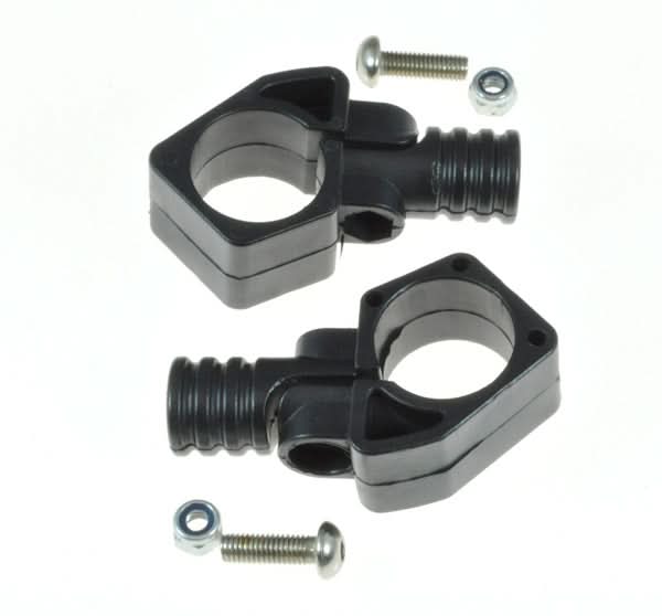 Rear View Mirrors for Razor Pocket Mod & iMod (Set of 2), featuring black plastic connectors and screws, with black handlebar mirror brackets, suitable for all models including the Pocket Mod Daisy.