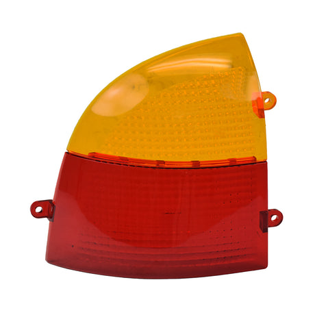 Red/Amber Rear Lens Cover for the Pride Hurricane (PMV500), Maxima (SC900/SC940), and Celebrity 2000 (SC4000/SC4400) mobility scooters, showing a close-up of the red and yellow tail light.