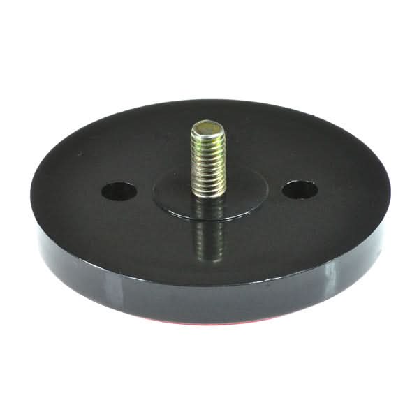 Red Rear Side Reflector for the Massimo MM-MB100 Mini Bike, featuring a black round base with a screw at the center, designed for easy attachment to the bike's rear side.