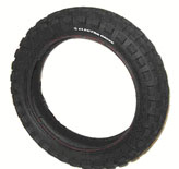 12-1/2 x 3.0 Knobby Scooter Tire for Schwinn S500, featuring a robust tread pattern designed for traction and durability.