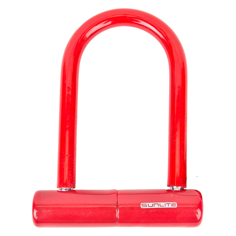 Soft Touch U-Lock featuring a sturdy design with dual locking mechanisms, perfect for securing bikes or scooters.