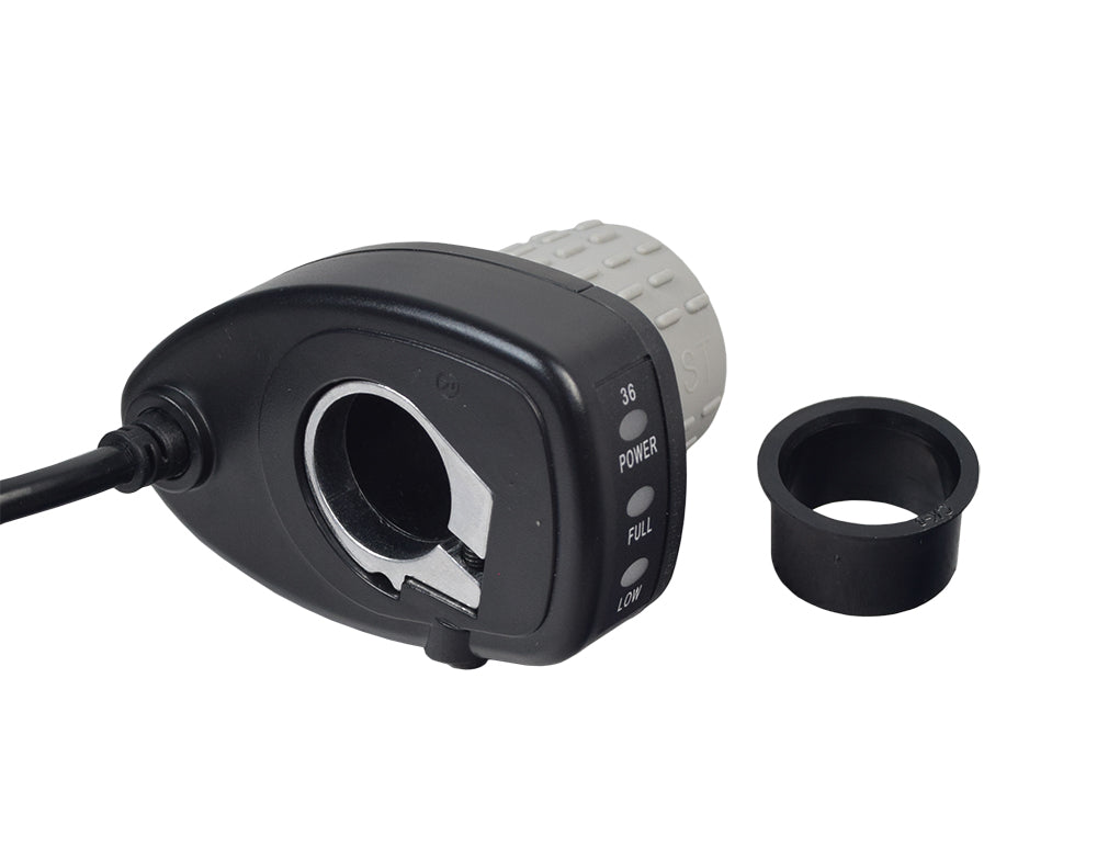 Close-up of the 201C6-3A / HB2430TYD-FS Razor 6-Wire Throttle & Controller Bundle, showcasing the black and silver controller device with visible wiring configurations.