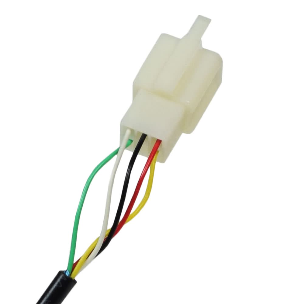 Electrical Kit (Control Module & Foot Pedal Throttle) for the Razor Crazy Cart (Versions 5+) & Crazy Cart DLX (Versions 1+), showing a close-up of a white connector with colorful pre-installed wires.
