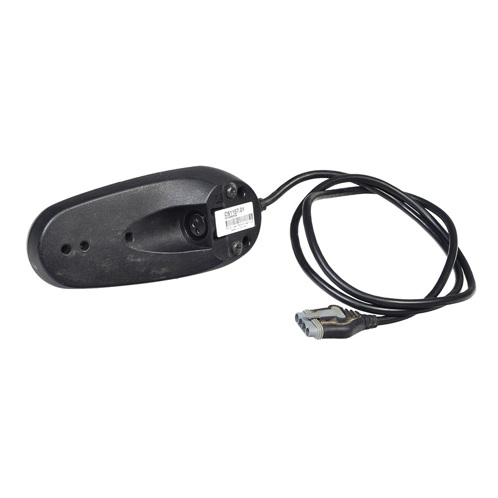 2-Key GC Joystick with 4-Prong Connector for Jazzy Power Chairs (Used), featuring a black device with an attached cable and connector, designed for mobility control in Jazzy power chairs.