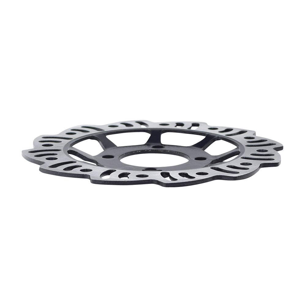 Rear Foot Brake, Disc, Pads, & Master Cylinder Assembly for 110cc & 125cc Dirt Bikes, featuring a perforated circular metal brake disc with holes, perfect for upgrading or rebuilding your dirt bike's rear brake system.