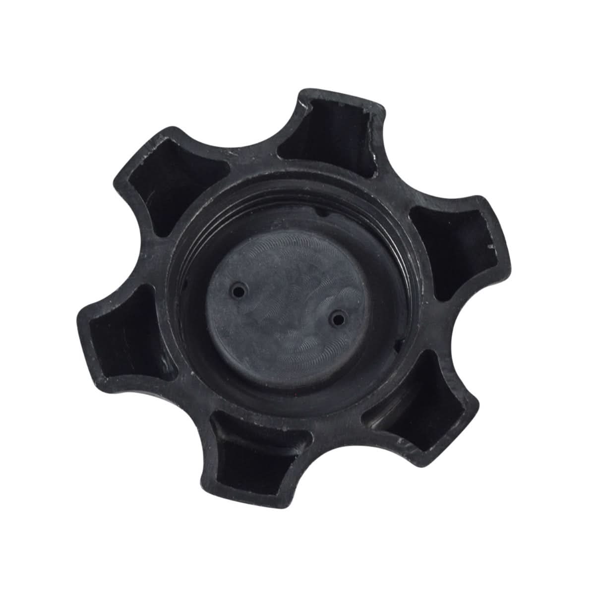 49 mm Universal Large Grip Fuel Tank Cap for 50cc - 150cc ATVs & Dirt Bikes; black circular cap with multiple holes, suitable for various engine sizes and Chinese/Asian dirt bike models.