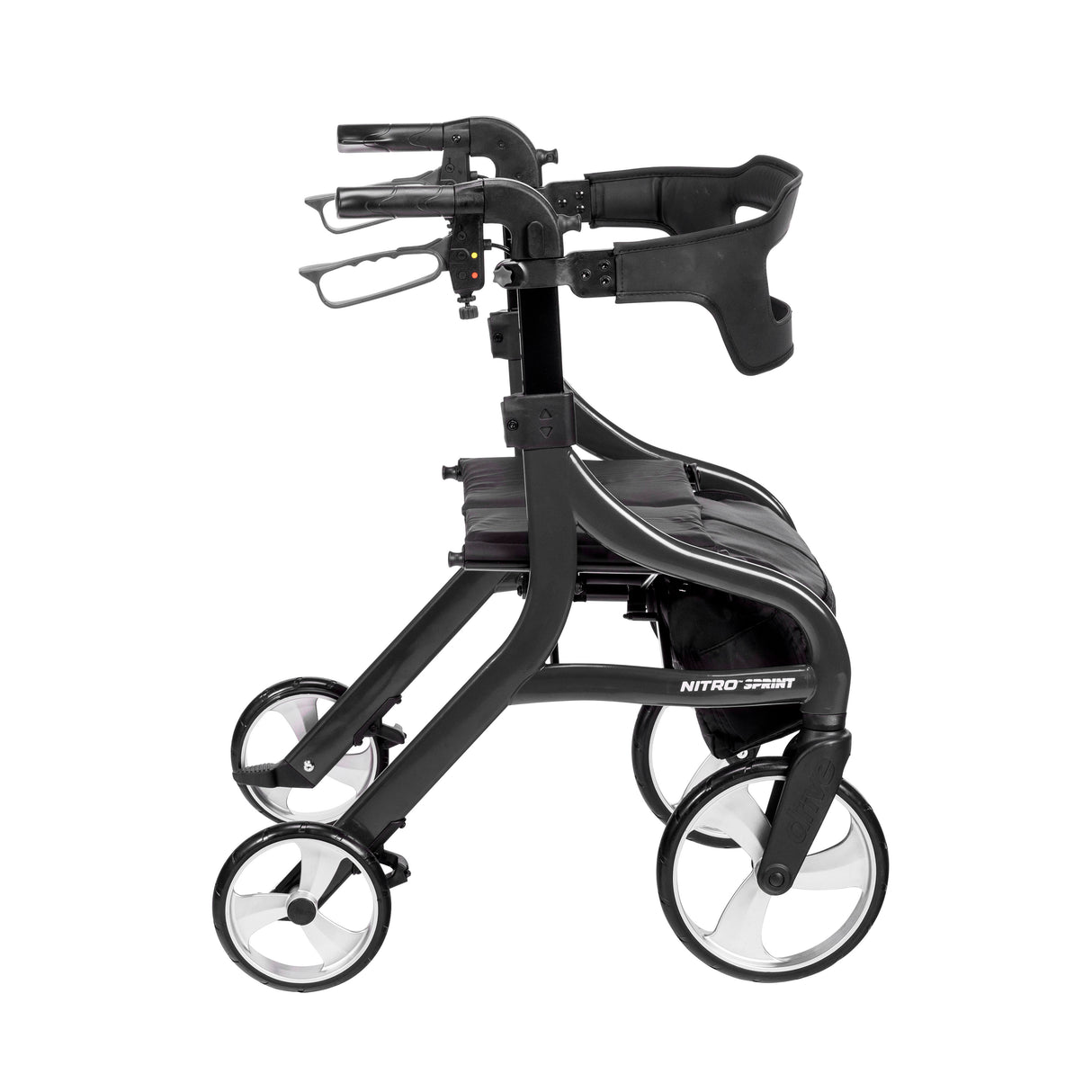Nitro Sprint Rollator Rolling Walker, Hemi Height