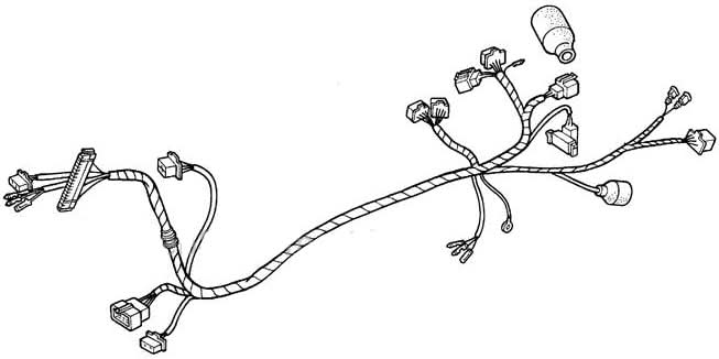 Wire Harness for Honda Helix CN250 (1992-2001 Models) (OEM) depicted in a detailed line drawing, showing connected wires and cables, matching original specifications.