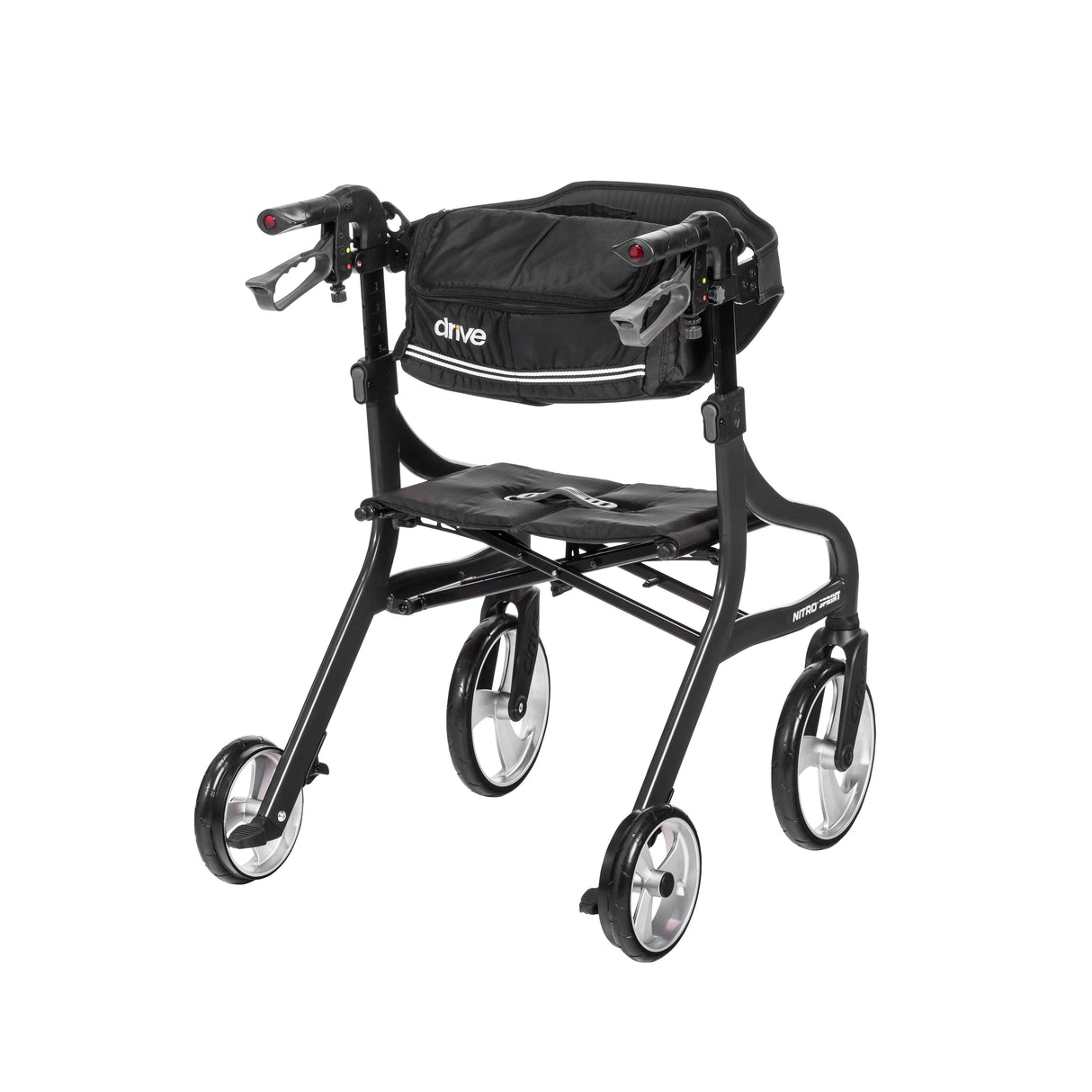 Nitro Sprint Rollator Rolling Walker, Hemi Height