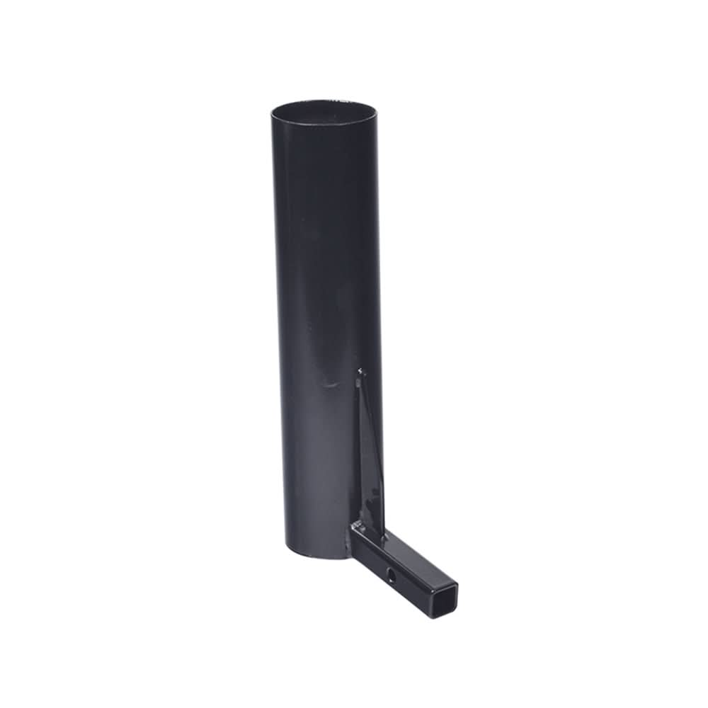 Crutch Holder for Pride Mobility Scooters (Blemished), featuring a close-up of a black metal pipe designed to securely hold crutches. The image showcases its sturdy construction and corner detailing.