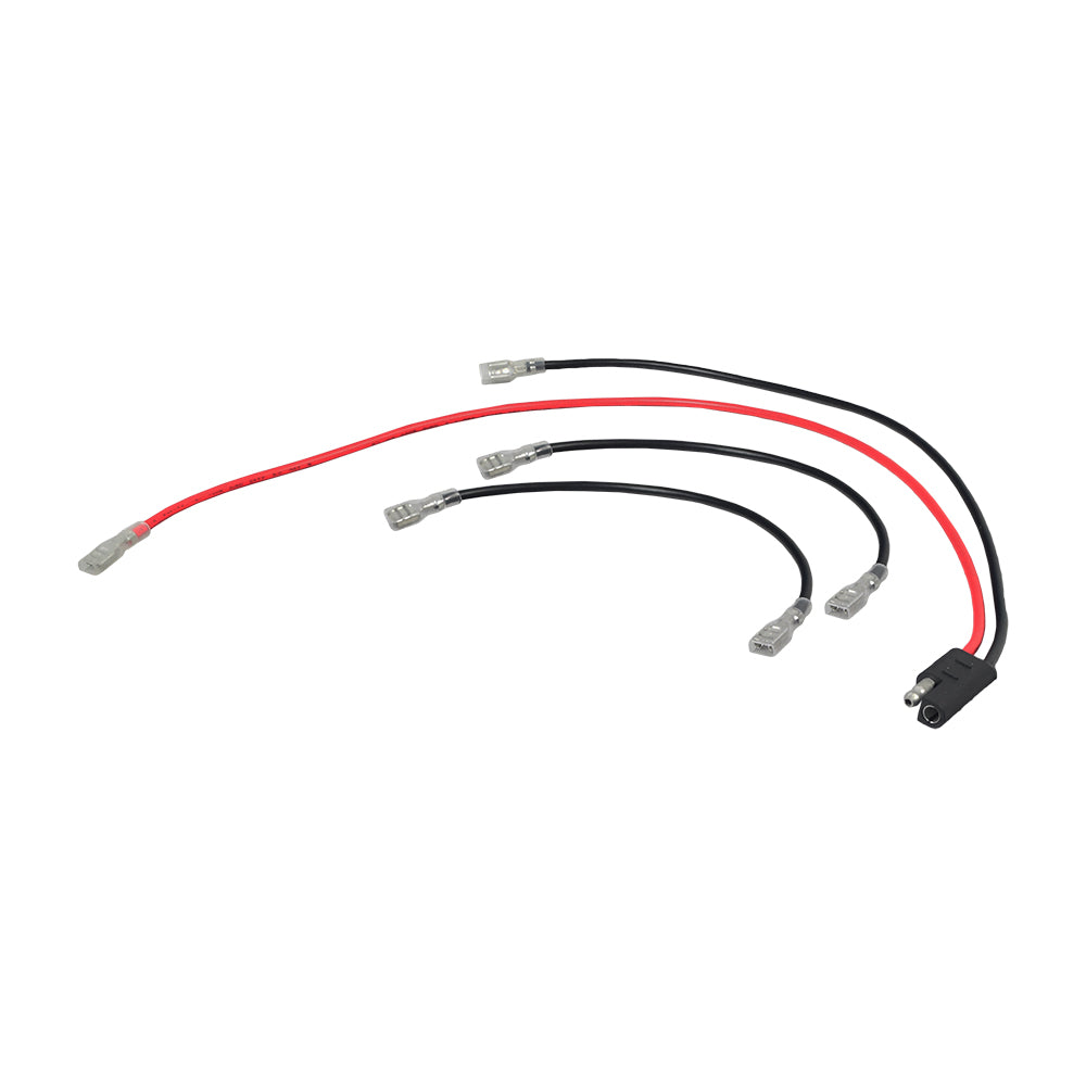 36 Volt Battery Wiring Harness Kit for Schwinn, GT, IZIP, & Mongoose Scooters, showing a group of black and red wires with terminals, designed for series wiring of three 12 Volt 10 Amp Hour batteries.