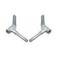 Front Axle Spindle for the Monster Moto / Mega Moto MM-K80 80cc Go-Kart - close-up of two metal parts crucial for steering, resembling stub axles, shown without bearings.