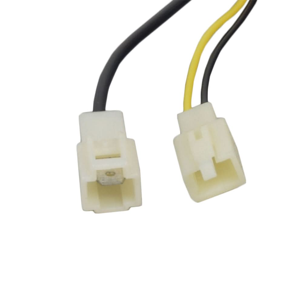Close-up of the 24 Volt LBD8-2 Controller for Dynacraft Hello Kitty SU Electric Scooter, showing the white plastic connector and several black and yellow cables, ideal for replacement or universal applications.