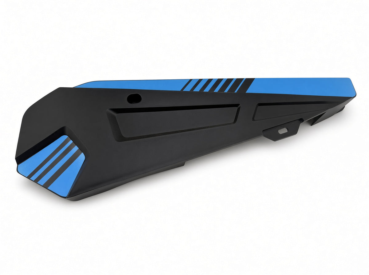 Black and blue chain cover for the Hiboy DK1 kids electric dirt bike