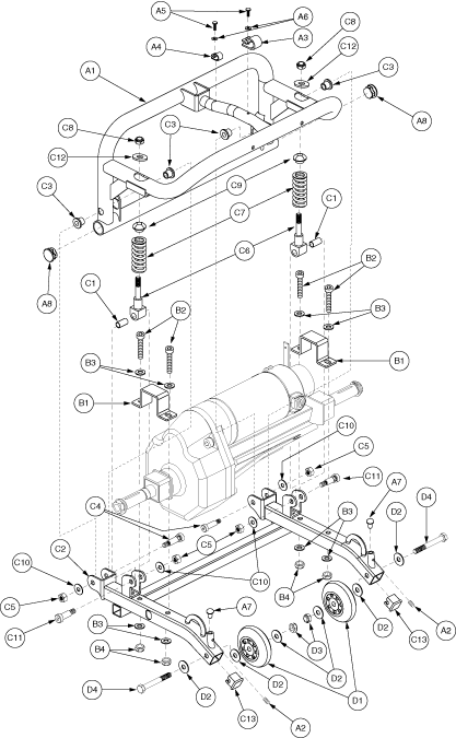 Pride Celebrity X (SC4401) - Frame Assemblies - Rear