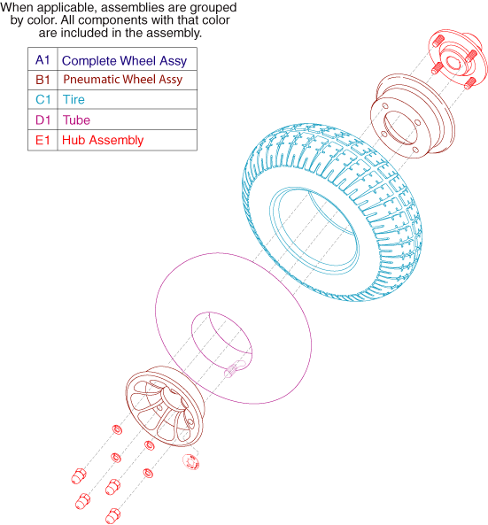 Pride Celebrity X (SC4401) - Wheel Assemblies - Rear