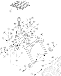 Pride Celebrity XL Heavy Duty 4-Wheel (SC445) - Rear Frame - Xlc-16180 - Sub - Main Frame