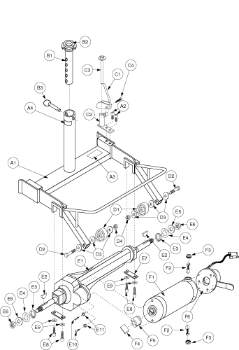 Pride Celebrity XL Heavy Duty 4-Wheel (SC445) - Drive System - Transaxle - Xlc-15203 - Prior