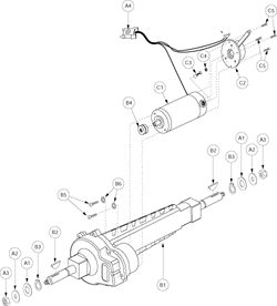 Pride Celebrity XL Heavy Duty 4-Wheel (SC445) - Drive System - Motor/Brake - Xlc-15203 - Sub