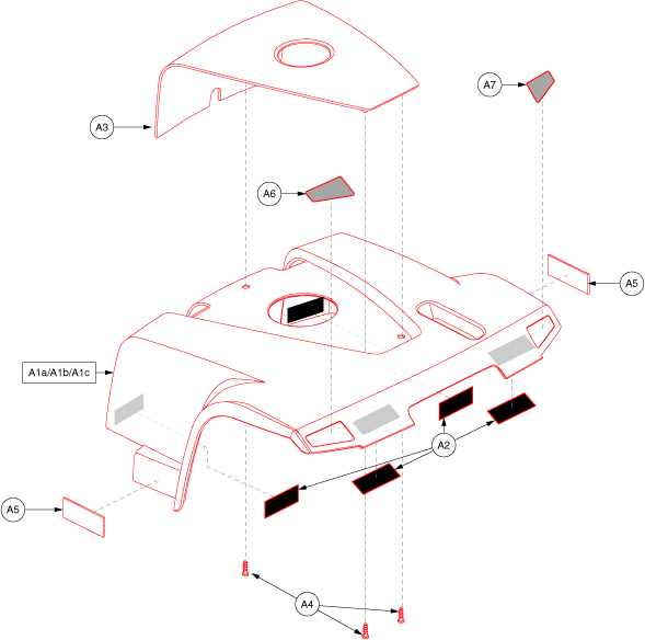 Pride Celebrity XL Heavy Duty 4-Wheel (SC4450DX) - Shroud Assemblies - Rear